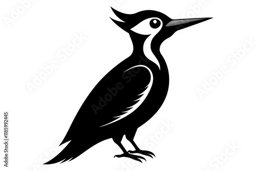 woodpecker  silhouette vector illustration photo