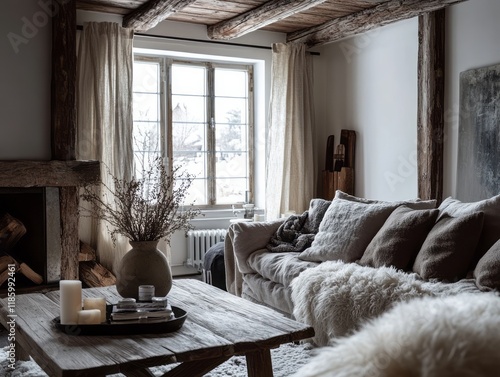 Rustic Living Room Decor Fe...