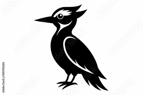 woodpecker  silhouette vector illustration photo