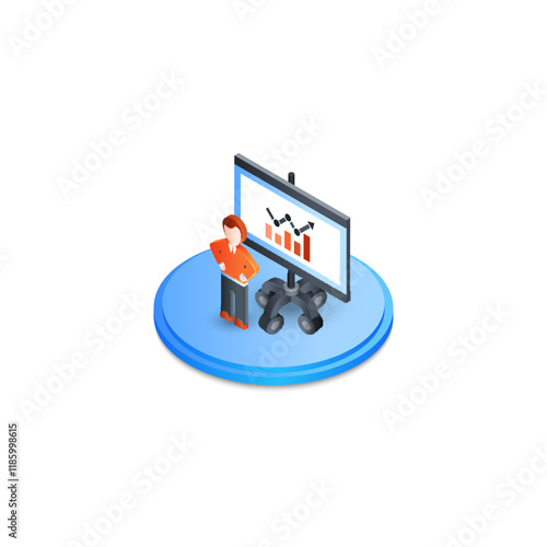 Business Strategy Isometric Icons