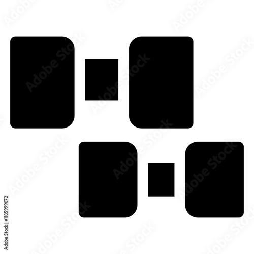 A sleek dumbbell strong icon representing fitness, strength, and exercise. Perfect for gym, workout, and health-related projects, showcasing active and healthy lifestyle themes.