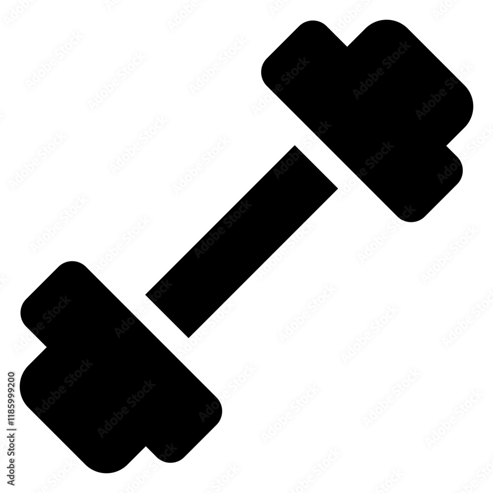 A sleek dumbbell strong icon representing fitness, strength, and exercise. Perfect for gym, workout, and health-related projects, showcasing active and healthy lifestyle themes. A sleek dumbbell strong icon representing fitness, strength, and exercise. Perfect for gym, workout, and health-related projects, showcasing active and healthy lifestyle themes.