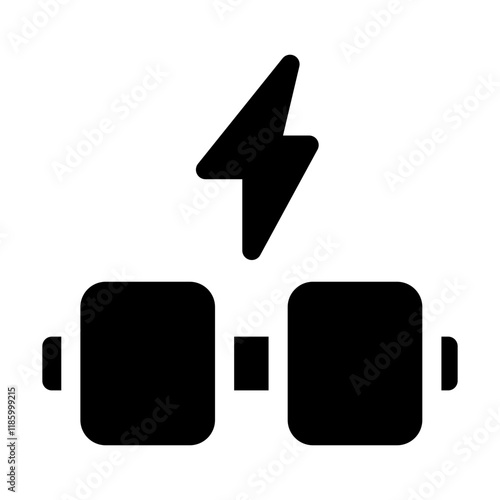 A sleek dumbbell strong icon representing fitness, strength, and exercise. Perfect for gym, workout, and health-related projects, showcasing active and healthy lifestyle themes.