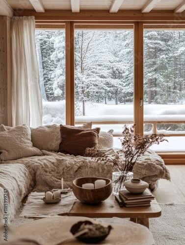 Cozy Winter Cabin Interior ...