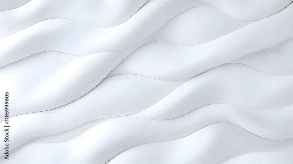 Fototapeta premium Ergonomic Latex Mattress with Quilted Top on Clean White Background for Advertising