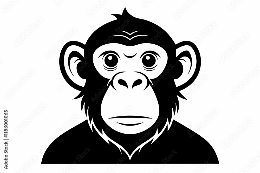 chimpanzee silhouette vector chimpanzee silhouette vector