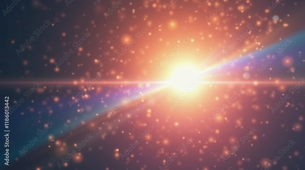 Fototapeta premium Isolate Halo Spectrum Lens Flare On White Background