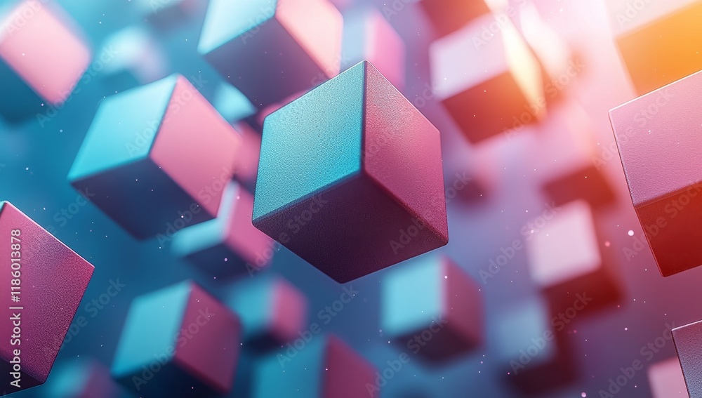 In a virtual space, dynamic 3D shapes animate as digital art from an aerial perspective, inviting creative exploration In a virtual space, dynamic 3D shapes animate as digital art from an aerial perspective, inviting creative exploration