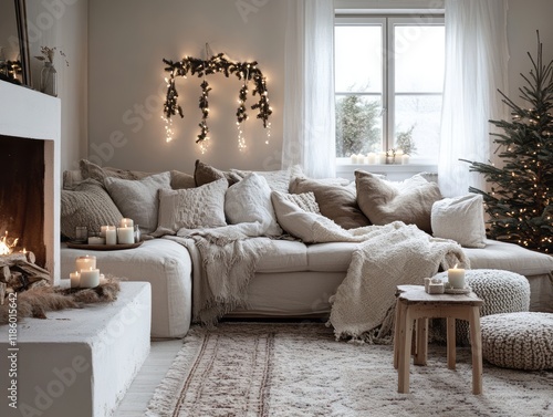 Cozy Winter Living Room Dec...
