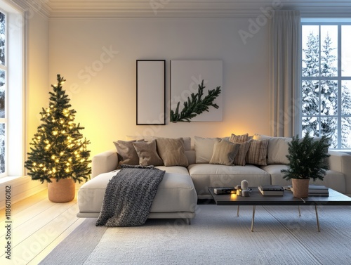 Cozy Winter Living Room Dec...