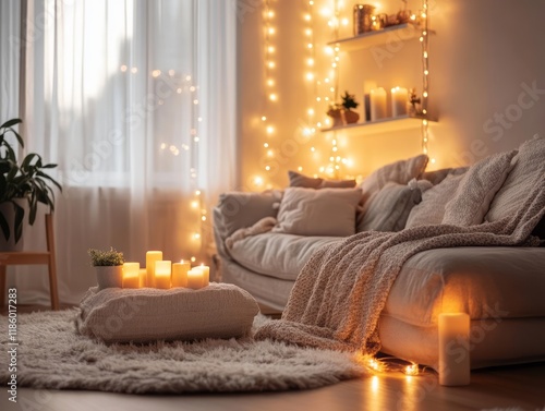 Cozy Living Room Decorated ...