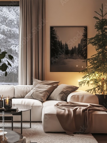 Cozy Winter Living Room Dec...