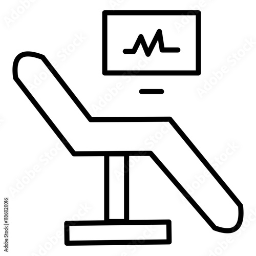 A clean medical equipment lineal icon set, ideal for healthcare, hospitals, and diagnostics. Perfect for representing tools like stethoscopes, syringes, monitors, and more in modern designs.