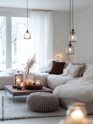 Cozy Winter Living Room Dec...