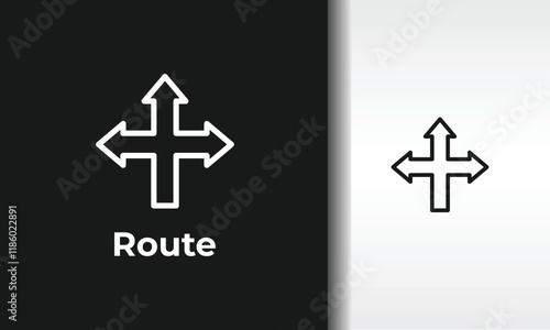 Route Vector, Icon Or Logo Sign Isolated Symbol Illustration