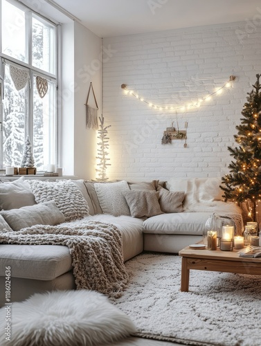 Cozy Winter Living Room Dec...