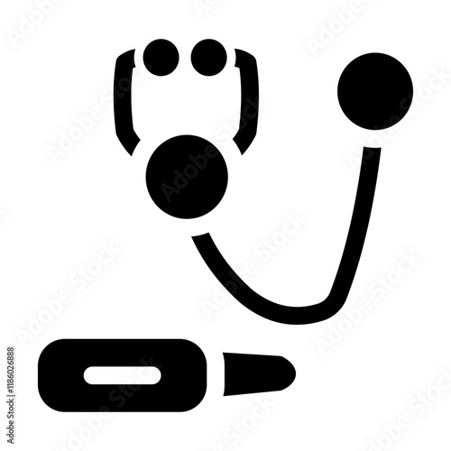A clean medical equipment strong icon set, ideal for healthcare, hospitals, and diagnostics. Perfect for representing tools like stethoscopes, syringes, monitors, and more in modern designs.