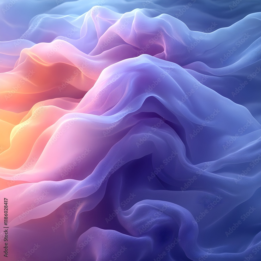 Obraz premium A background of a dreamy gradient blending pastel mint with gentle lilac