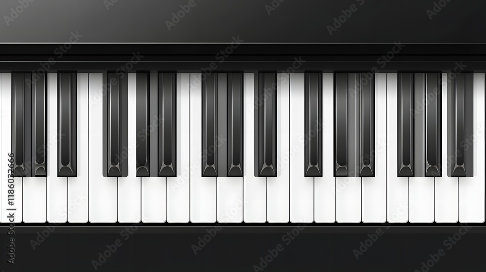 Piano Keyboard Keys Black And White Musical Instrument Piano Keyboard Keys Black And White Musical Instrument
