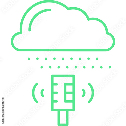 Weather Sensor icon single vector illustration