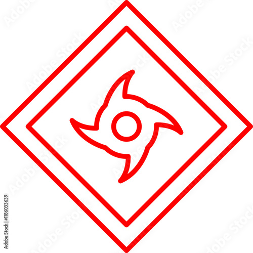 Hurricane Warning icon single vector illustration