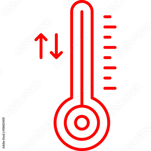 Thermometer icon single vector illustration