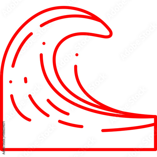 Tsunami icon single vector illustration