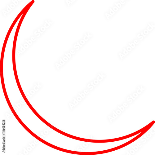 Crescent icon single vector illustration