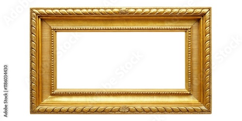 Elegant gold frame border, double lined, perfect for social media, banners, ads, and cards. photo