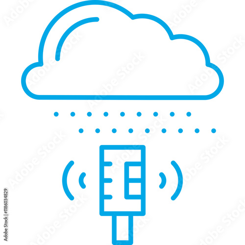 Weather Sensor icon single vector illustration