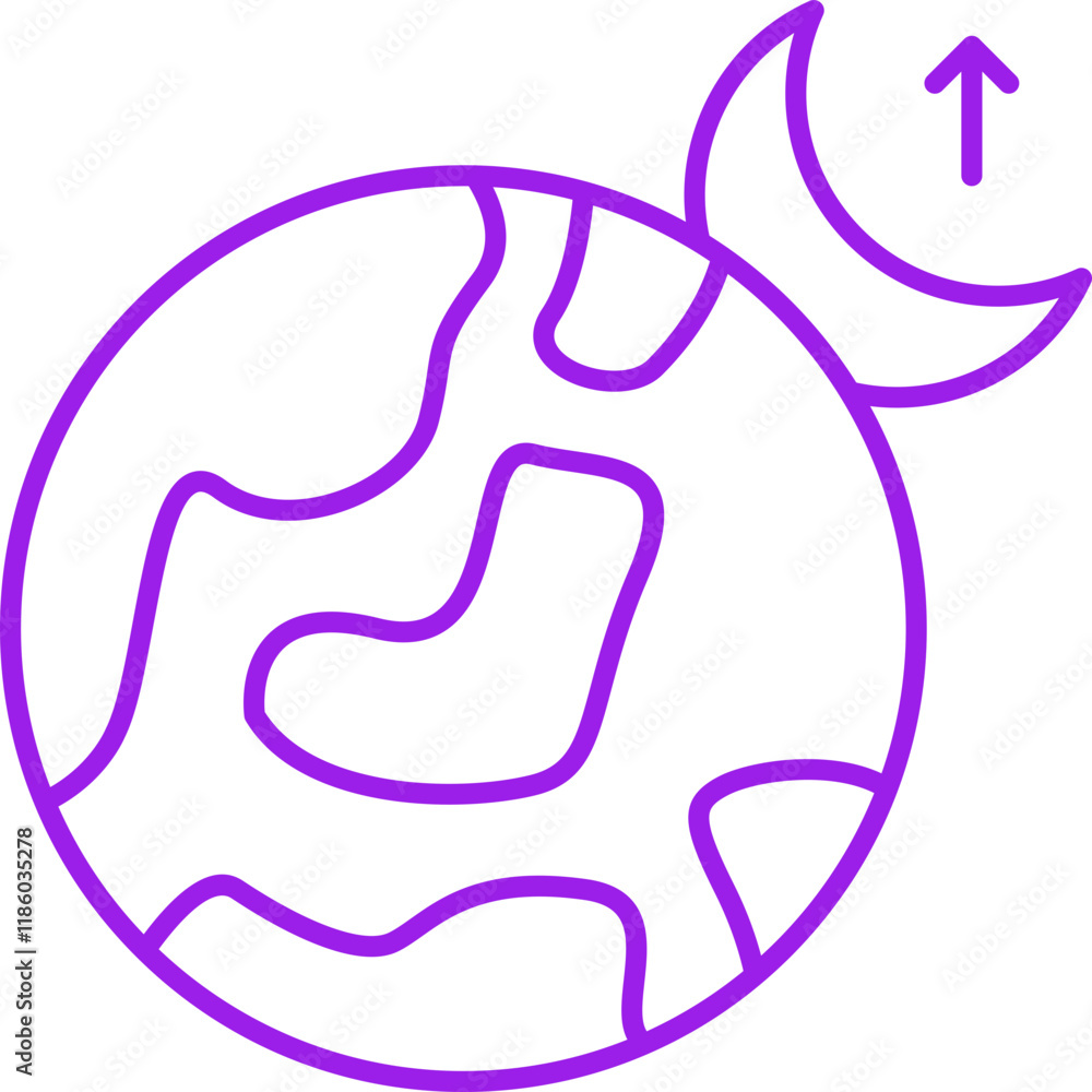 Moonrise icon single vector illustration Moonrise icon single vector illustration