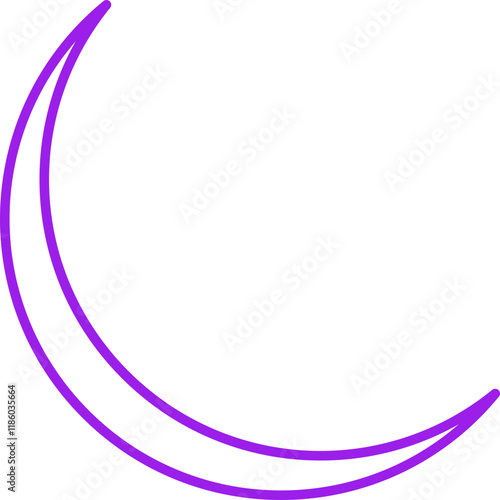 Crescent icon single vector illustration
