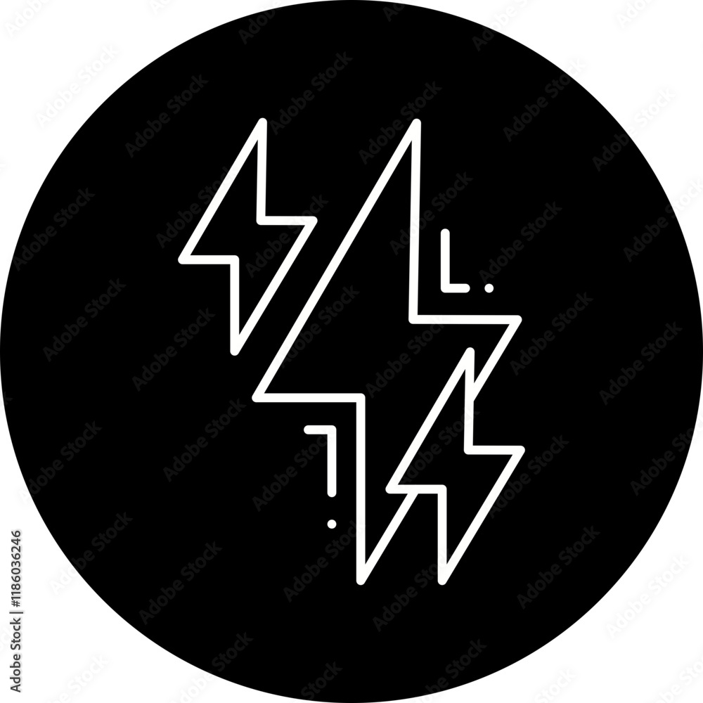 Lightning icon single vector illustration Lightning icon single vector illustration