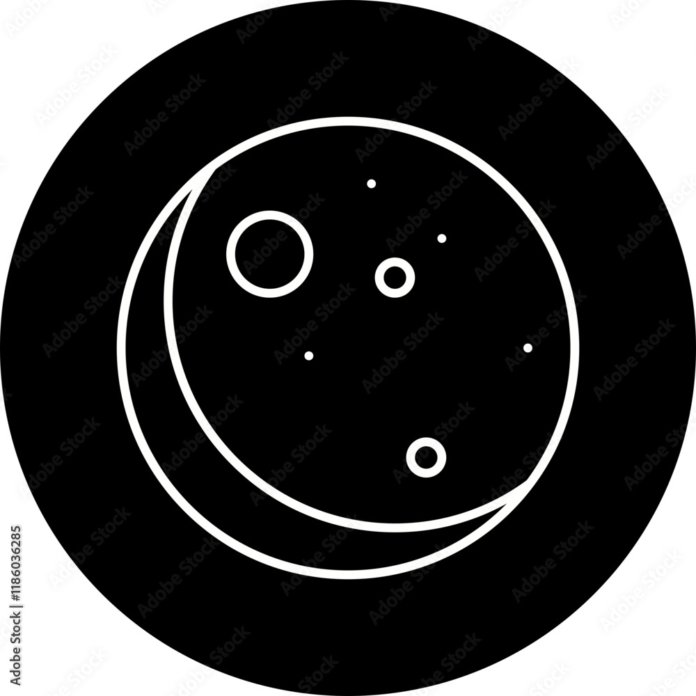 New Moon icon single vector illustration New Moon icon single vector illustration