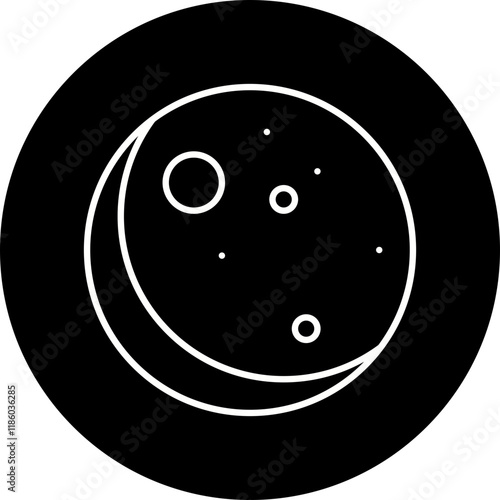 New Moon icon single vector illustration
