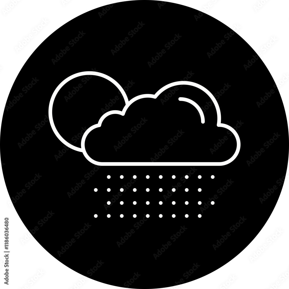 Sunny Rainy icon single vector illustration Sunny Rainy icon single vector illustration