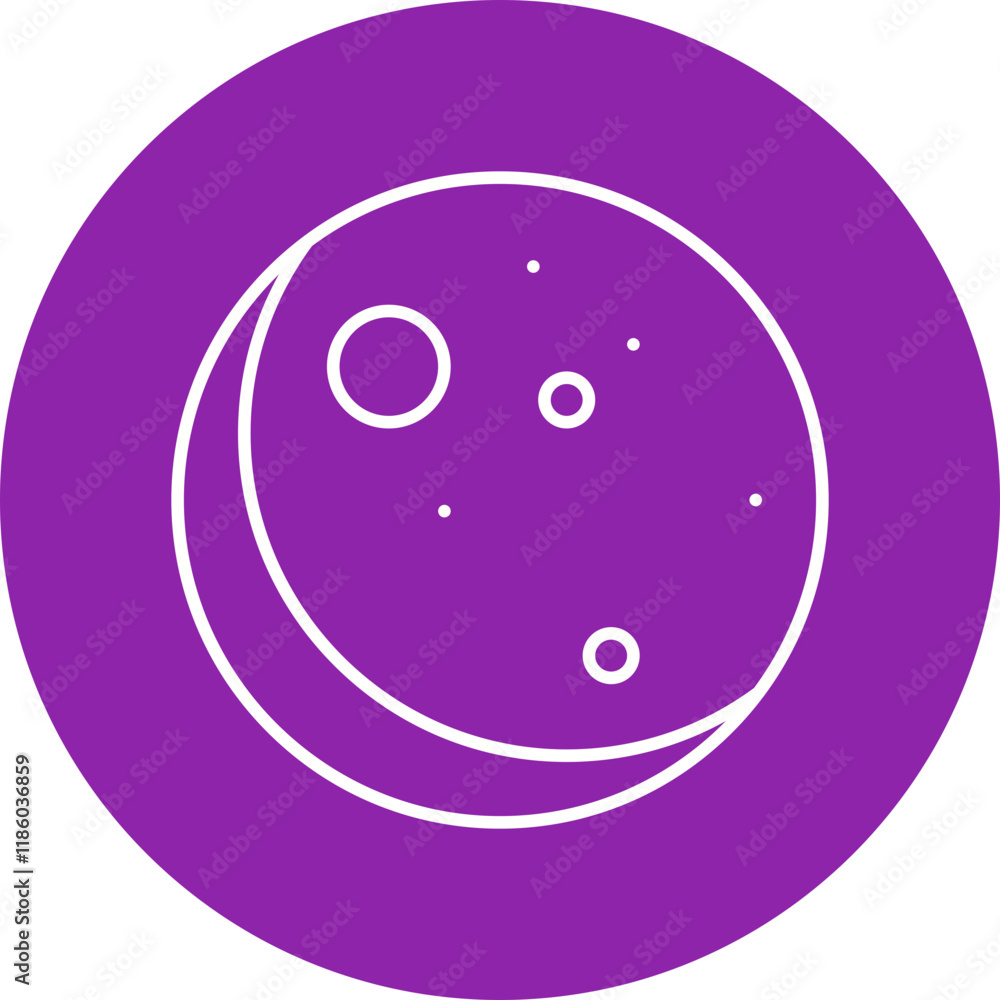 New Moon icon single vector illustration New Moon icon single vector illustration