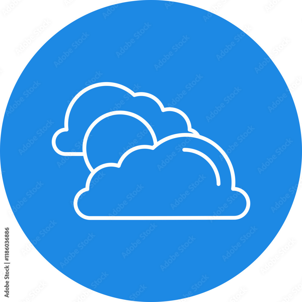 Partly Cloudy icon single vector illustration Partly Cloudy icon single vector illustration