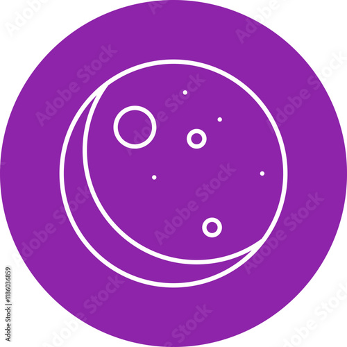 New Moon icon single vector illustration