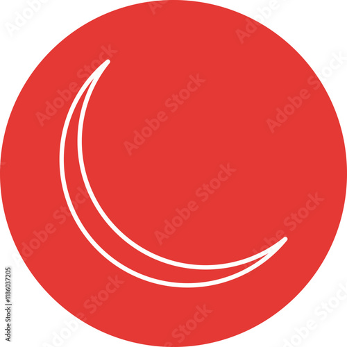 Crescent icon single vector illustration