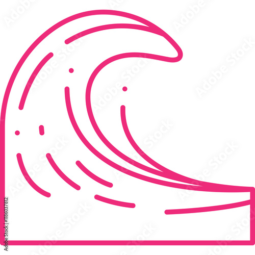 Tsunami icon single vector illustration