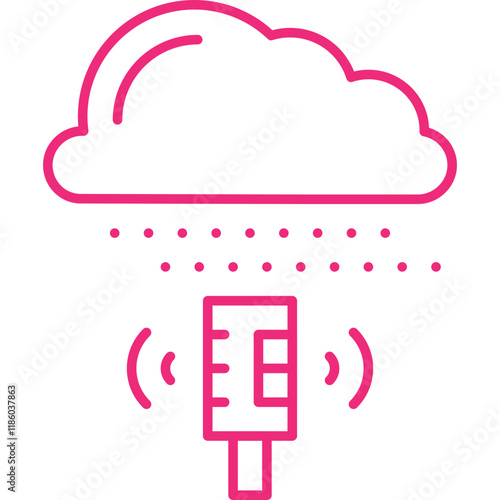 Weather Sensor icon single vector illustration