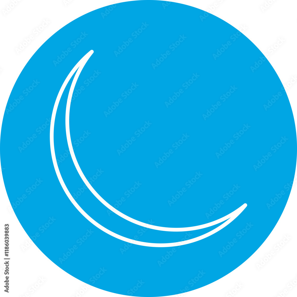 Crescent icon single vector illustration Crescent icon single vector illustration