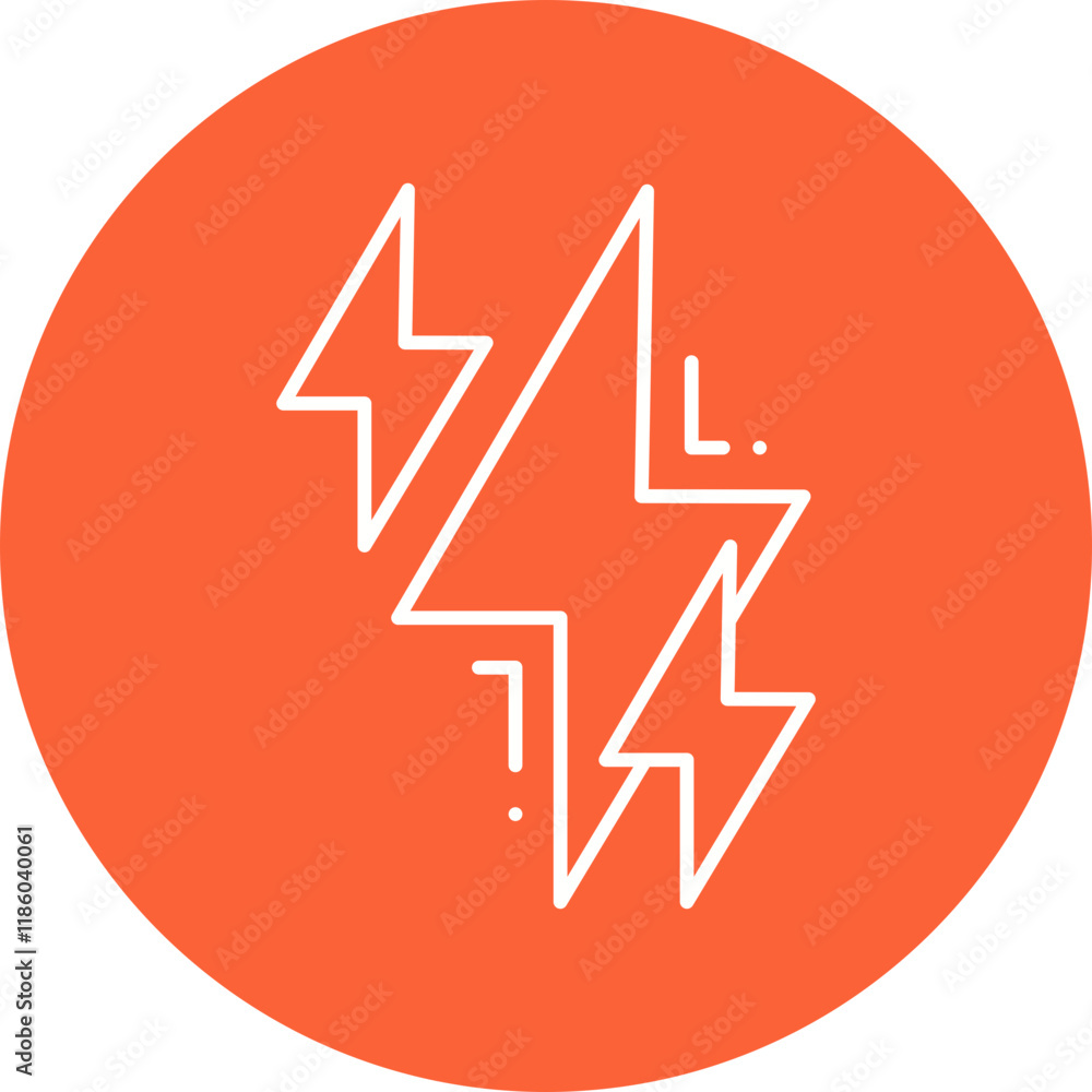 Lightning icon single vector illustration Lightning icon single vector illustration