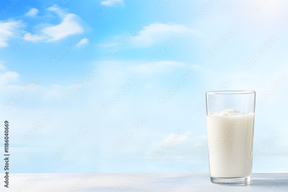 There is milk poured into the glass. There is milk poured into the glass.