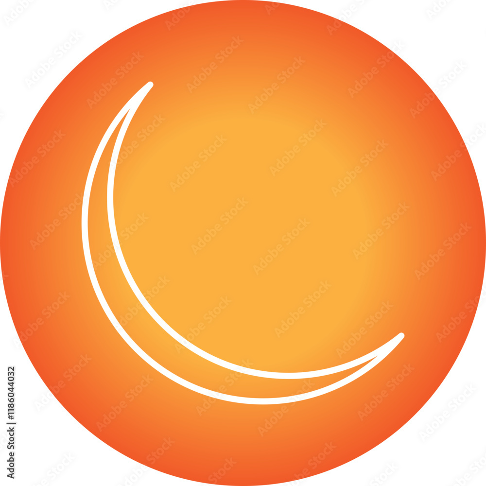 Crescent icon single vector illustration