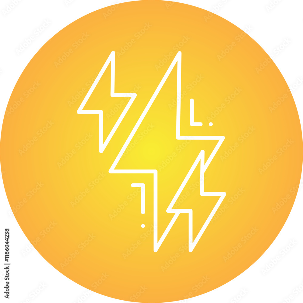 Lightning icon single vector illustration Lightning icon single vector illustration