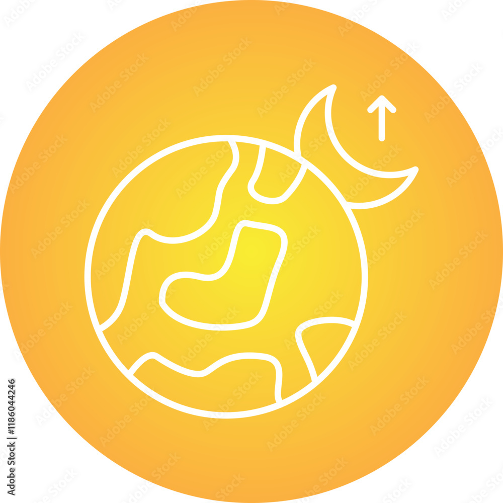 Moonrise icon single vector illustration Moonrise icon single vector illustration