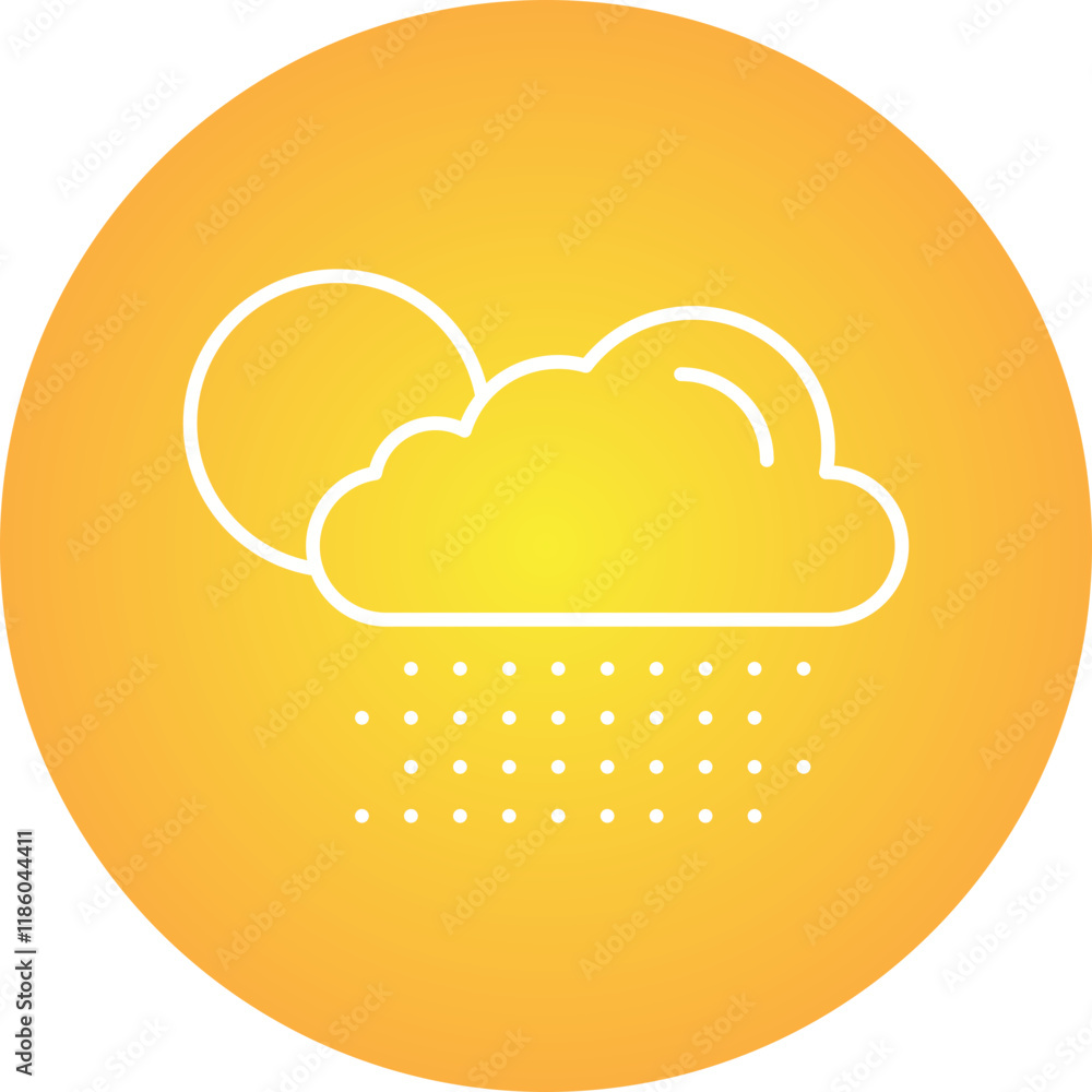 Sunny Rainy icon single vector illustration Sunny Rainy icon single vector illustration