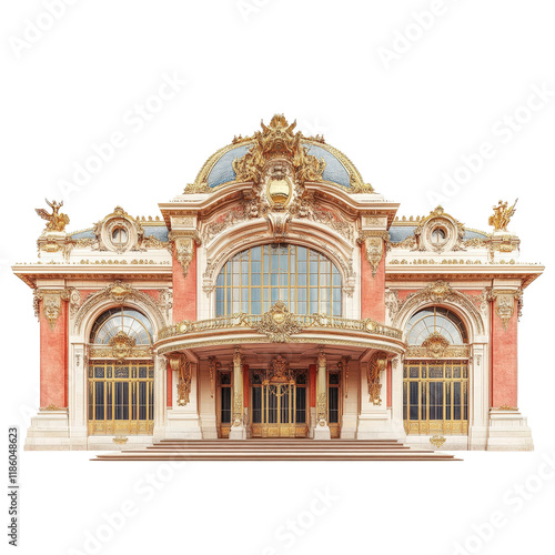 Stunning architectural facade of an ornate historic building